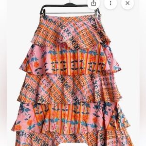 Anthropologie Roompa PemmarajuTiered Maxi skirt Sz XS